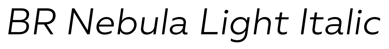BR Nebula Light Italic